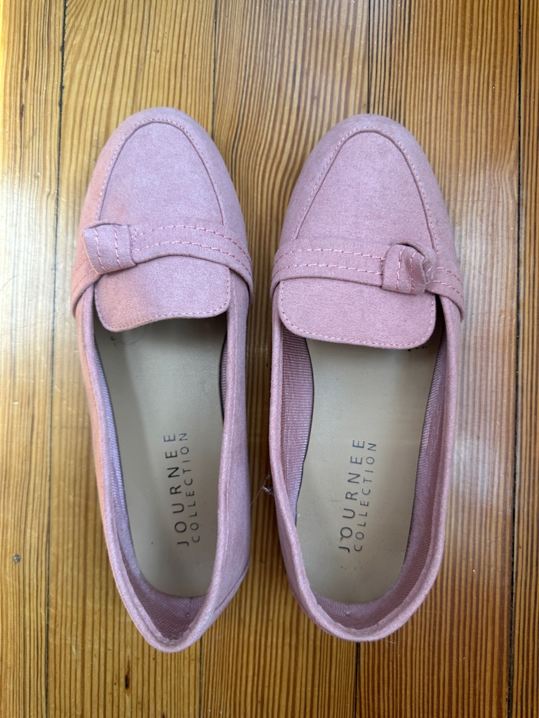 Journee Collection Blush Pink Suede Penny Loafers